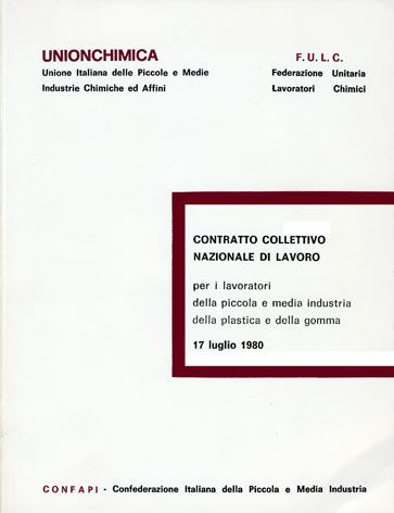CCNL lavoratori della piccola e media industria della plastica e della gomma - 17 luglio 1980