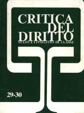 Critica del Diritto n.29-30 - anno IX, aprile/settembre 1983 Stato e conflitto di classe