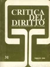 Critica del Diritto n. 31 - anno IX, dicembre 1983 Stato e conflitto di classe