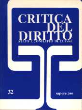 Critica del Diritto n. 32 - anno X, marzo 1984 Stato e conflitto di classe