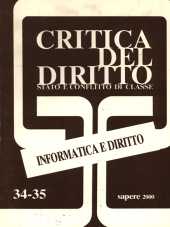 Critica del Diritto n. 34-35 - anno X, settembre/dicembre 1984 Stato e conflitto di classe