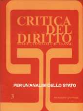 Critica del Diritto n.03 - anno I, settembre/dicembre 1974 Stato e conflitto di classe