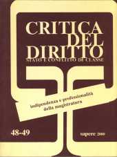 Critica del Diritto n. 48-49 - anno XIV (XIX), gennaio-giugno 1988 Stato e conflitto di classe