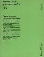 Giovane Critica n.33 - inverno 1973