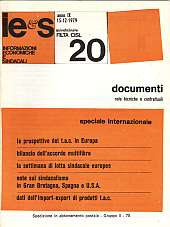 Informazioni Economiche e Sindacali n.20 - anno IX, 15 dicembre 1979 Documenti note tecniche e contrattuali