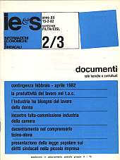 Informazioni Economiche e Sindacali n.02-03 - anno XII, 15 febbraio 1982 Documenti note tecniche e contrattuali