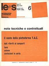 Informazioni Economiche e Sindacali n.06 - anno IX, 30 marzo 1979 Documenti note tecniche e contrattuali