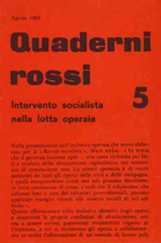 Quaderni Rossi 5 - Intervento socialista nella lotta operaia