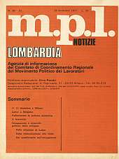m.p.l. Notizie Lombardia n.20-21 - nuova serie, 20 dicembre 1971