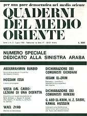 Quaderni del Medio Oriente n.02 - anno I, luglio 1968
