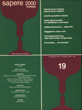 Sapere 2000 Notizie n.19 - anno I, del 20/10/84 lavoro