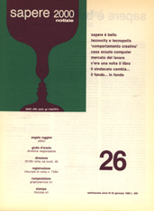 Sapere 2000 Notizie n.26 - anno III, del 25/1/86
