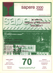 Sapere 2000 Notizie n.70 - anno V, del 30/1/88