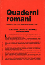 Quaderni Romani n.4 - anno II, marzo 1993 Rivista di discussione e proposta politica